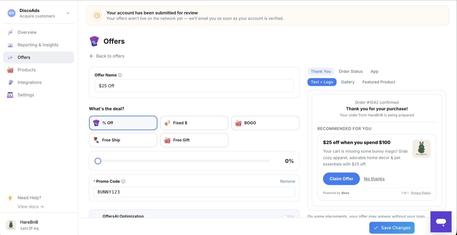 Choosing the deal type